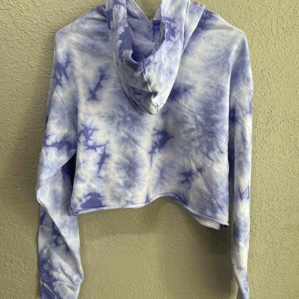 Caution to the Wind Size S  & White Tie-Dye Cropped Hoodie - Picture 2 of 3